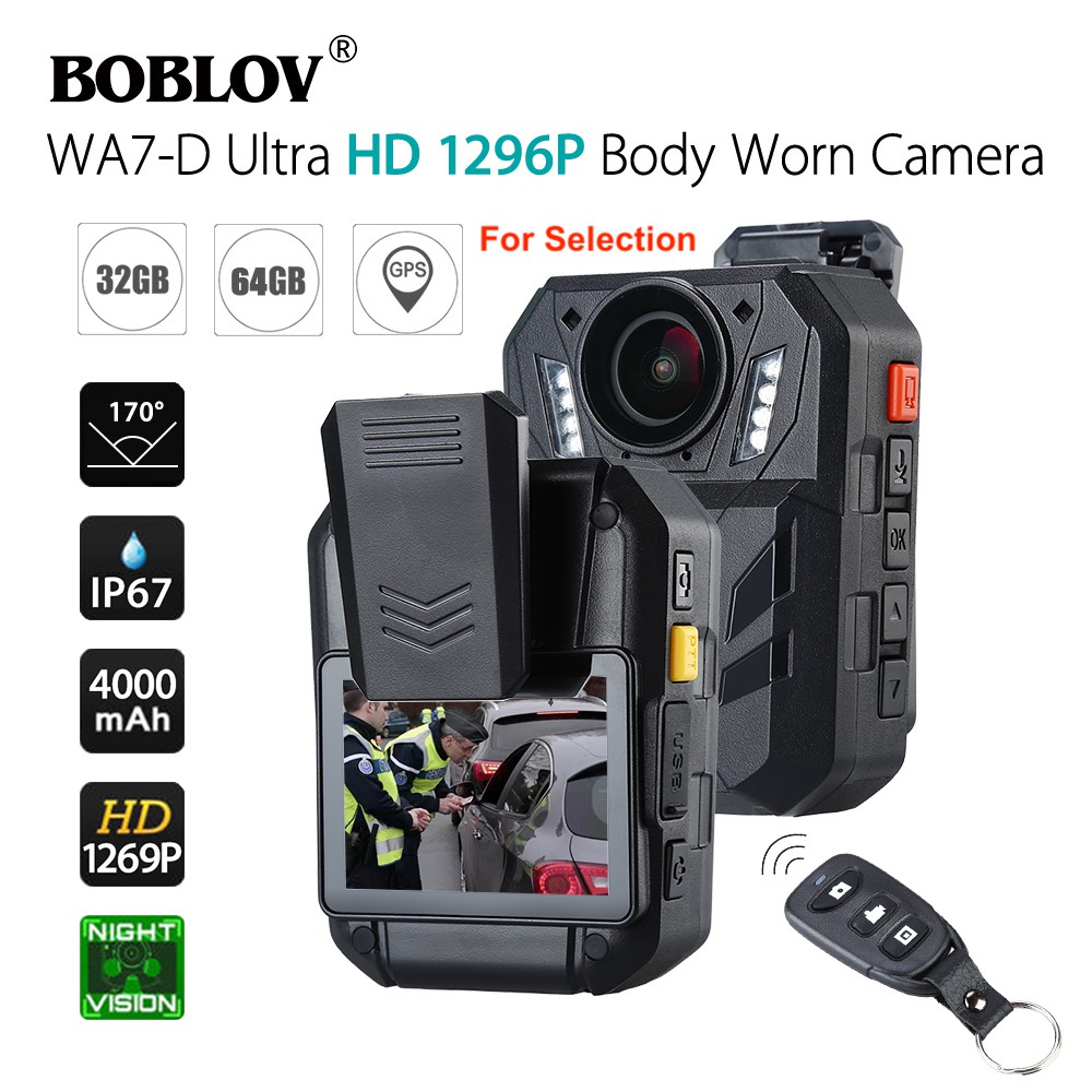 Boblov WA7-D Ultra 1296 Night Vision Body Worn Camera